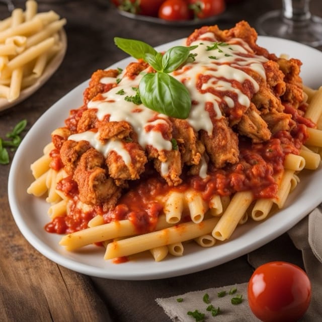 Chicken Parmesan Pasta.