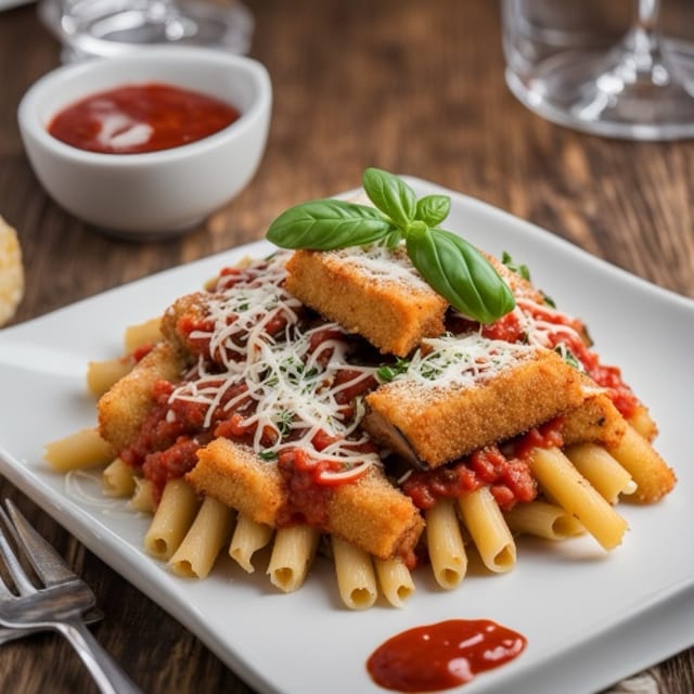 Eggplant Parmesan Pasta.
