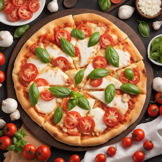 Chicken Margarita Pizza.