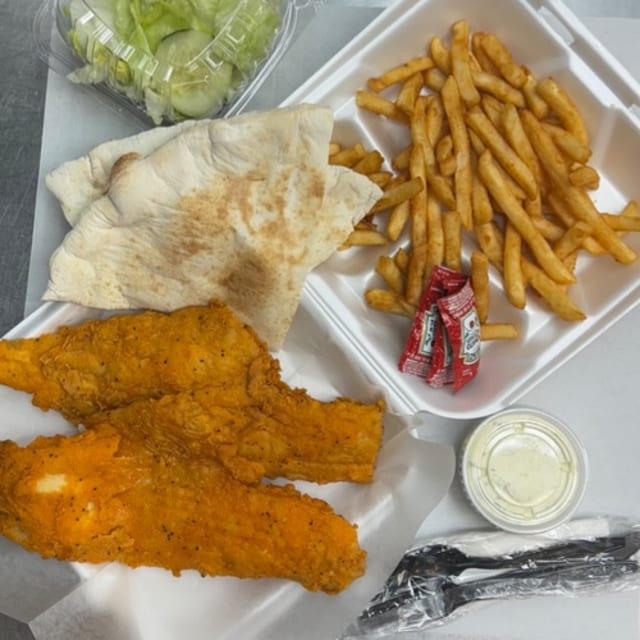 Fish and Chips Dinner.
